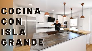 Cocinas con isla GRANDES 👉 QUE PASOS DEJAR 👈 Cocinas CJR [upl. by Samy114]