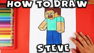 How to Draw Steve from Minecraft [upl. by Rfinnej335]