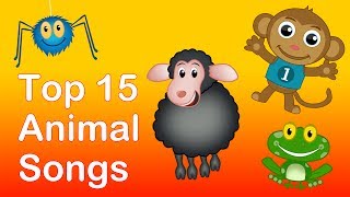 TOP 15 ANIMAL SONGS  Compilation  Nursery Rhymes TV  English Songs For Kids [upl. by Annai52]