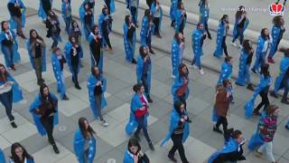 9 Vjetori i Pavarësisë së Kosovës Mehmet Akif College  Flash Mob [upl. by Etyam]