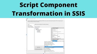 37 Script Component Transformation in SSIS [upl. by Lyj]