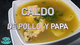 CALDO DE POLLO Y Papa recetasyicaos cocina comida recetas recipe gastronomia cocinafacil [upl. by Eelyak]