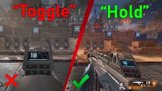 Apex Legends  How to Change Aim Button to quotHoldquot EASY [upl. by Ellary]