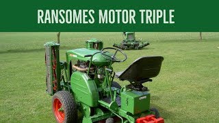 Ransomes motor triple gang mower Part 1 [upl. by Ahseihs]