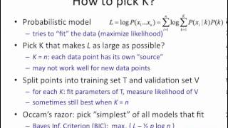 Mixture Models 5 how many Gaussians [upl. by Ailed]