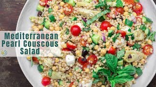 Best Mediterranean Pearl Couscous Salad  The Mediterranean Dish [upl. by Raimundo744]