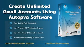 Create Unlimited Gmail Accounts  Auto phone verification  WebBots [upl. by Epps]