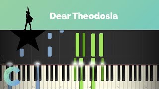 Hamilton  Dear Theodosia Piano Tutorial [upl. by Ruddy]