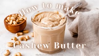 How to make Homemade Cashew butter  2 ingredients in 5 minutes [upl. by Boleslaw]