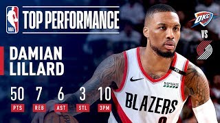 Damian Lillard Drops 50 and the SeriesWinner  April 23 2019 [upl. by Sophy]