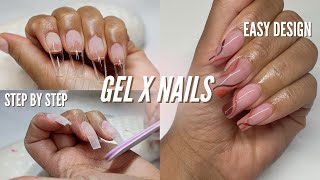 HOW TO APPLY GEL X NAILS STEP BY STEP [upl. by Rangel]