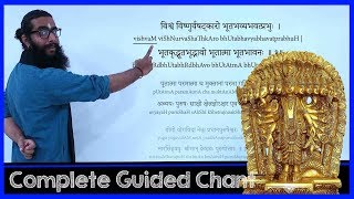 Vishnu Sahasranama Stotram Sanskrit Guided Chant With Dhyanam Purvaamp Uttara Nyasa [upl. by Davine557]