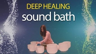 Sound Healing with Crystal Bowls  Sound Bath by Michelle Berc [upl. by Mckeon]