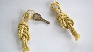 DIY Sailor Nautical Knot Keychain [upl. by Nerej]