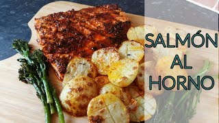 SALMON AL HORNO CON PATATAS  SALMÓN MARINADO  RECETA FÁCIL [upl. by Feodora]