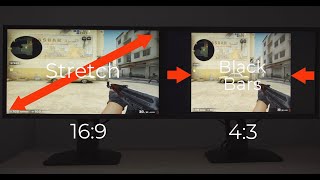 How to get CSGO 43 resolution with black bars or stretched on XL monitors [upl. by Schroer]