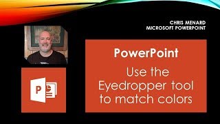 PowerPoint  Use the Eyedropper tool to match colors on your slide by Chris Menard [upl. by Ecirual946]