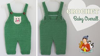 Crochet Baby Overall  Dungarees  Rompers [upl. by Macswan]