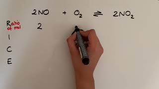 Using RICE to calculate equilibrium concentrations [upl. by Ainomar149]