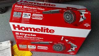 Homelite 2 Cycle Gas BlowerVac [upl. by Enenaej863]