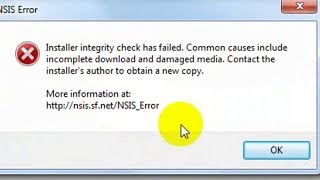 Fixing Error Installer Integrity Check Has Failed NSIS Error [upl. by Merceer]