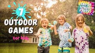 7 FUN GAMES TO PLAY OUTSIDE FOR KIDS END OF SCHOOL YEAR PARTY IDEAS [upl. by Huff]