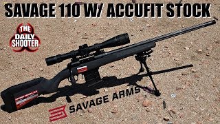 Savage 110 Tactical 308 With AccuFIt Stock Review HD [upl. by Zobe620]