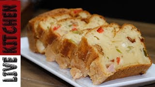 1 ASMR Το πιο αφράτο Αλμυρό Κέικ Fluffy cake with cheese amp Peppers Live Kitchen [upl. by Krantz]