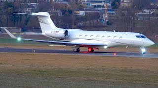 Gulfstream G650ER GDSMR TakeOff at Bern [upl. by Valiant948]