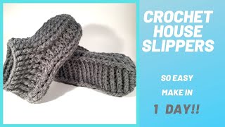 Crochet House Slippers [upl. by Nekial]