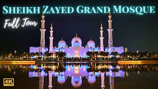 Sheikh Zayed Grand Mosque Abu Dhabi UAE Day amp Night View Worlds Beautiful Mosque 4k [upl. by Valentine216]