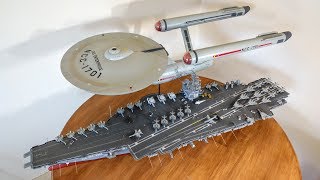 Comparing two 1350 scale USS Enterprises [upl. by Aihsatsan]