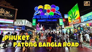 Patong Bangla Road Walking Tour Thrills of the Night  Phuket Thailand  4K [upl. by Amaerd]