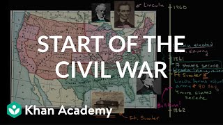 Start of the Civil War  The Civil War era 18441877  US History  Khan Academy [upl. by Calvo]