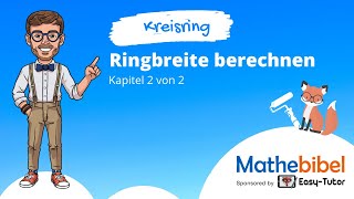 Kreisring ► Ringbreite berechnen aus Innendurchmesser und Außendurchmesser [upl. by Ajna876]