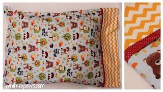 EASIEST Pillowcase  Only Three Seams  How to  Whitney Sews [upl. by Zaraf360]