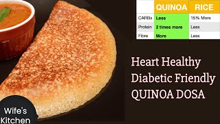 Quinoa Dosa Recipe  No rice  healthy high PROTEIN  FIBRE Rich Wight Loss Recipe [upl. by Coffeng688]