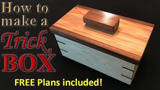 Woodworking How to make an awesome trick box  FREE plans [upl. by Natasha]