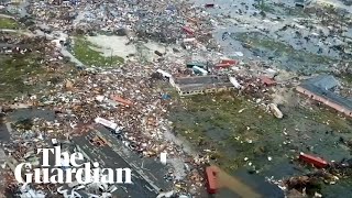 Hurricane Dorian aerial footage shows Bahamas destruction [upl. by Duong29]