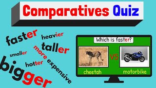 Comparatives Quiz  ESL Classroom Game  Easy English Quiz [upl. by Riedel20]