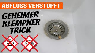 Hausmittel verstopfter Abfluss  Umweltfreundlicher Klempner Trick der funktioniert  Das ORIGINAL [upl. by Sneve]