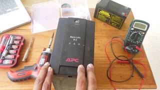 Apc Back Ups RS 600 500 opening and Battery Replacement [upl. by Adlemy]