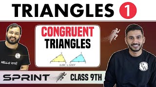 Triangles 01  Congruent Triangles  Class 9  NCERT  Sprint [upl. by Powder581]