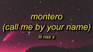 Lil Nas X  MONTERO Call Me By Your Name Lyrics  call me when you want call me when you need [upl. by Qiratla]