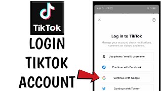 How to Login in Tiktok Account Using your Google Account [upl. by Oretos]