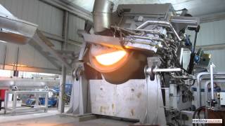 Tilting Rotary Furnace with Bucket Charger [upl. by Ruffo222]