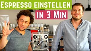 Espresso einstellen in 3 Minuten  EspressoZubereitung [upl. by Nollek]