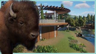 American Bison Habitat  River Rock Zoo  Planet Zoo Speed Build [upl. by Harrus]