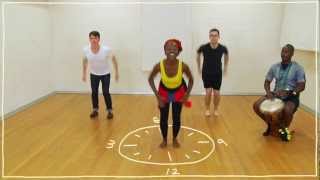 Fiveish Minute Dance Lesson  African Dance Lesson 3 Dancing on the Clock [upl. by Lucio]