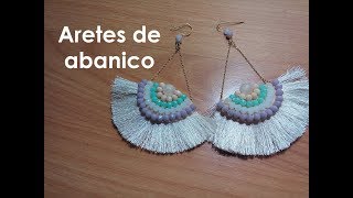 Como hacer aretes en forma de abanico [upl. by Eanrahc]